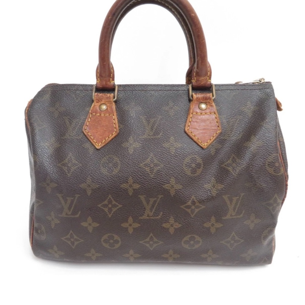 Louis Vuitton Speedy 25 Dark Brown Monogram Shoulder Bag
